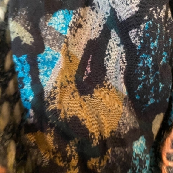 NWOT Anthropologie Reversible Blue Infinity Scarf - Picture 7 of 8